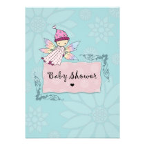 Little Fairy Cute Baby Girl Baby Shower Invites invitations