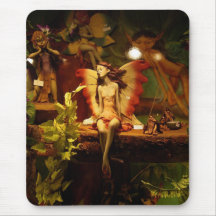 Little Fairy Girl Day Dreaming Mouse Pads