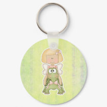 Little Fairy Girl Riding Turtle keychains by cutespot Little Fairy Girl Riding Turtle keychains