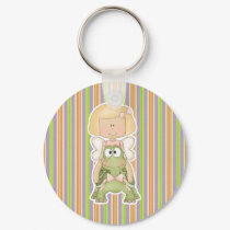Little Fairy Girl Riding Turtle keychains by cutespot Little Fairy Girl Riding Turtle keychains