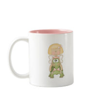 Little Fairy Girl Riding Turtle mugs by cutespot Little Fairy Girl Riding Turtle mugs