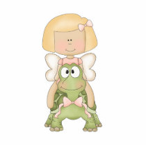 Little Fairy Girl Riding Turtle photo sculptures by cutespot Little Fairy Girl Riding Turtle photo sculptures