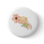 Little Fairy Girl with Flower buttons