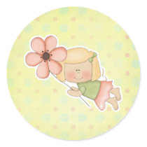 Little Fairy Girl with Flower stickers by cutespot Little Fairy Girl with Flower stickers