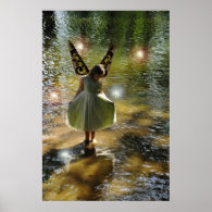 Little Fairy in Green Poster