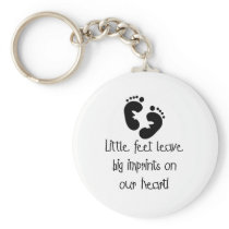 Little Feet Big Imprints Black Key Chain