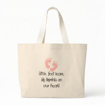 Little Feet Big Imprints Pink Canvas Bag