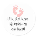 Little Feet Big Imprints Pink stickers