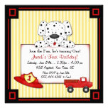 Little Fireman First Birthday Invitation
