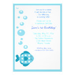 Little Fishy Ocean 5x7 Birthday Invitation