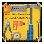 Little Fix-It Man Custom Birthday Invitations