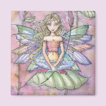 Little Flower Fairy Magnet by Molly Harrison