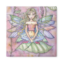 Little Flower Fairy Magnet by Molly Harrison