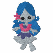 Little Flower Mermaid Blue Hair Girl Design embroidered shirts by mrssocolov4 Little Flower Mermaid Blue Hair Girl Design embroidered shirts