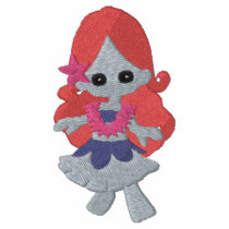 Little Flower Mermaid Redhead Girl Design embroidered shirts by mrssocolov4 Little Flower Mermaid Redhead Girl Design embroidered shirts