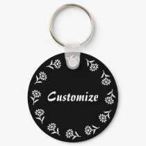 Little Flowers Template - B&W - v2 keychains