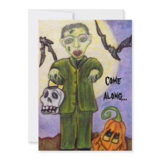 Little Frankenstein Custom Halloween Invitatation invitation