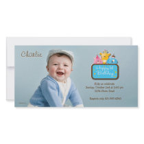 Little Friends - First Birthday Photo Invitation Photo Cards
