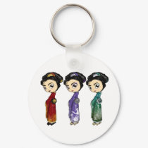 Little Geishas keychains by thedustyphoenix Little Geishas keychains
