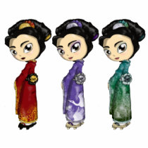 Little Geishas photo sculptures