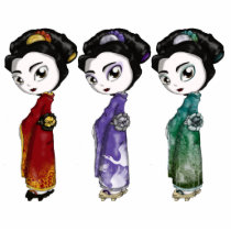 Little Geishas photo sculptures by thedustyphoenix Little Geishas photo sculptures