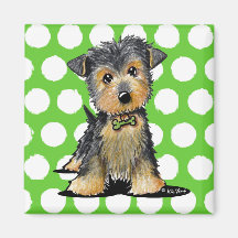 Little Gent Yorkie Refrigerator Magnet