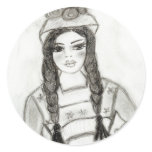 Little German Girl Sticker