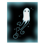 Little Ghost With Swirls Postcard