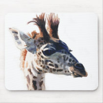 "Little Giraffe" Wildlife Animal Watercolor mousepads by PaulJacksonart "Little Giraffe" Wildlife Animal Watercolor mousepads
