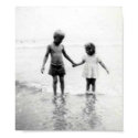 Little girl and boy holding hands small poster posters by amazingvintage Little girl and boy holding hands small poster posters