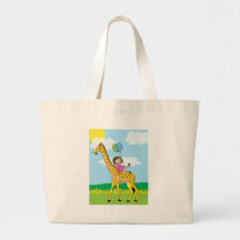 Little Girl and Giraffe Bags
