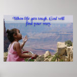 Little Girl Asks God Print