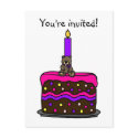 little girl birthday party invitation postcards