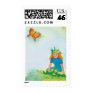 Little girl & butterfly - postage