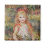 Little Girl Carrying Flowers Magnet