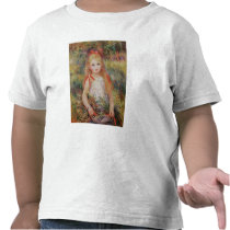 Little Girl Carrying Flowers T Shirts