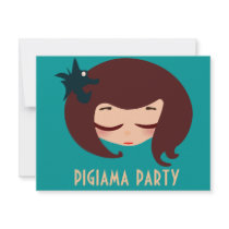 little girl face invitations