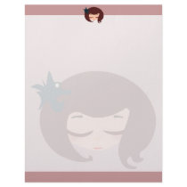 little girl face letterhead