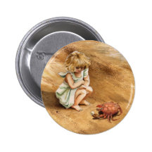 Little Girl Finds a Pearl Button