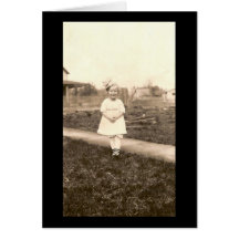 Little girl greeting card