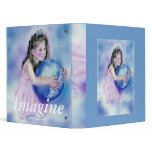 Little Girl Holding  Globe Earth Avery Binder