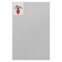 Little Girl in Front of a Farm House Stationery Paper