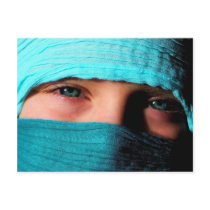 Little Girl in Turquoise Sea postcards