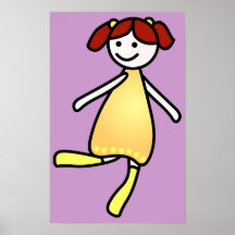 Little Girl in Yellow Poster
