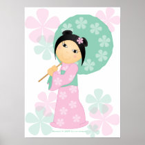 Little Girl Kimono Print