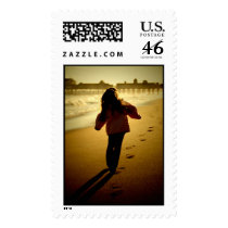 little girl on beach postage by lisajames little girl on beach postage
