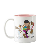 Little Girl On Horse Coffee Mugs