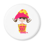 Little Girl on the Beach Fridge Magnets