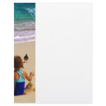 Little Girl Playing in Sand Letterhead Design