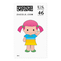 Little Girl postage by Maria_K_Bell Little Girl postage